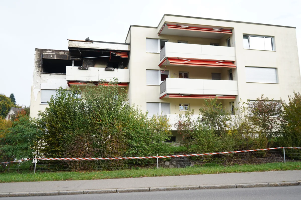 Wohnung nach Brand in Pfäffikon.